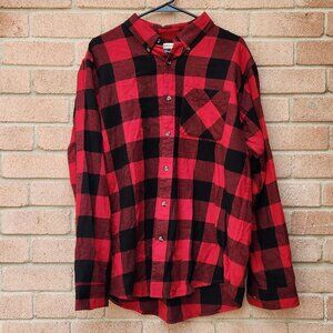 Magellan Shirt Men's Large Outdoors Classic Fit Flannel Button Down Red Plaid